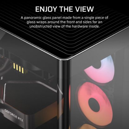 Kućište CORSAIR Frame 4500X, window, MIDI, E-ATX, crno, bez napajanja