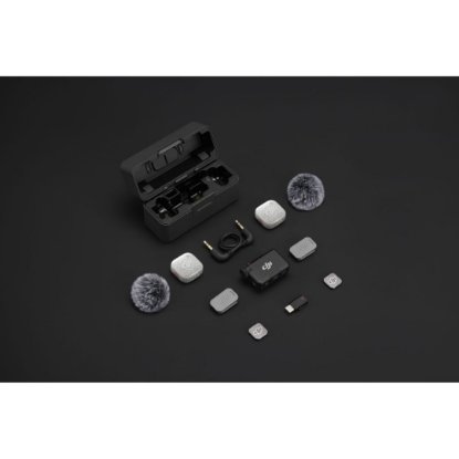 Mikrofon DJI Mic Mini 2S, 2 TX + 1 RX, Charging Case, bežični, sivi