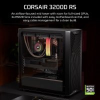 Kućište CORSAIR 3200D RS, MIDI-Tower, ATX, window, crno, bez napajanja