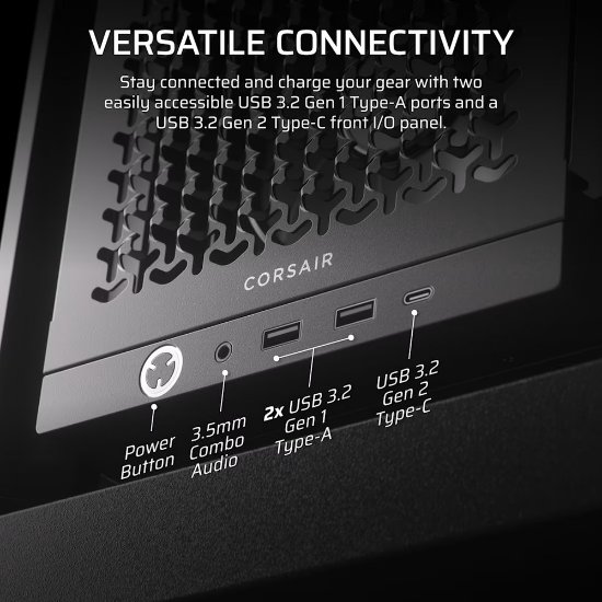Kućište CORSAIR Frame 4000D RS, window, MIDI, ATX, crno, bez napajanja