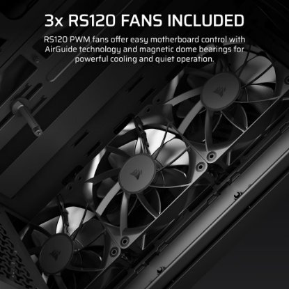 Kućište CORSAIR 3200D RS, MIDI-Tower, ATX, window, crno, bez napajanja