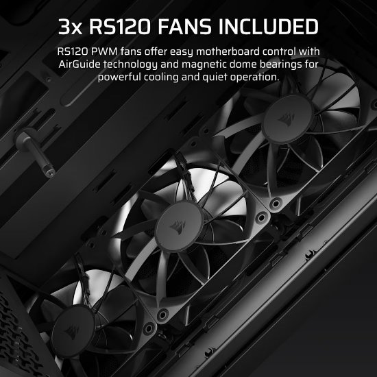 Kućište CORSAIR 3200D RS, MIDI-Tower, ATX, window, crno, bez napajanja