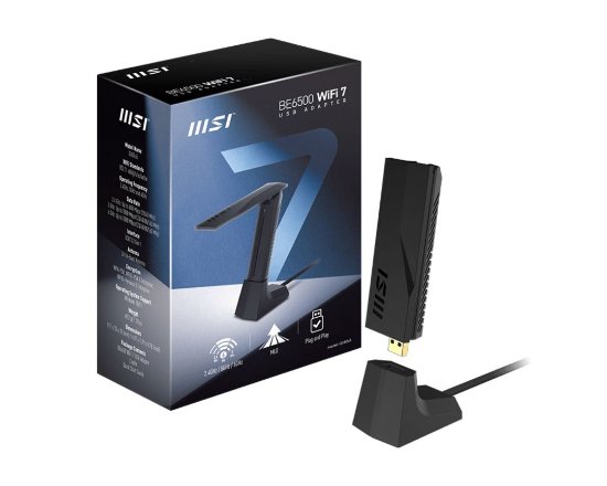Mrežna kartica adapter MSI BE6500, WiFi 7, USB