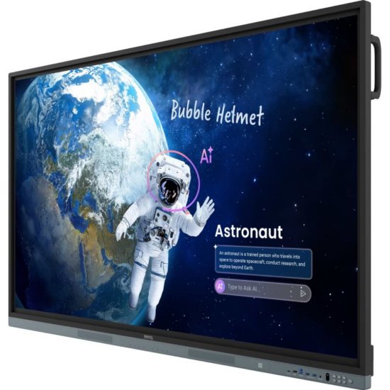 Interaktivni zaslon BENQ RE8605, 86", 4k, 50 Points Touch, crni