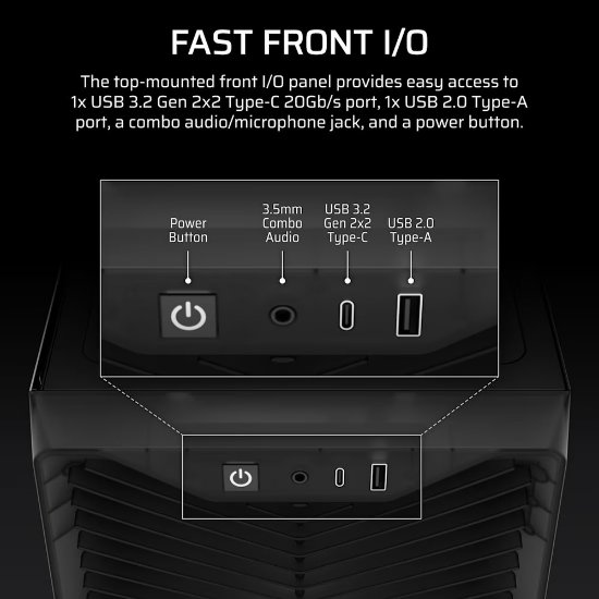 Kućište CORSAIR 3200D RS, MIDI-Tower, ATX, window, tamno sivo, bez napajanja