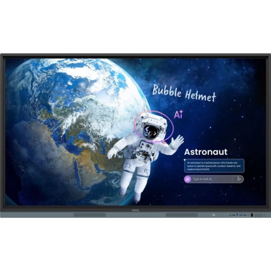 Interaktivni zaslon BENQ RE8605, 86", 4k, 50 Points Touch, crni
