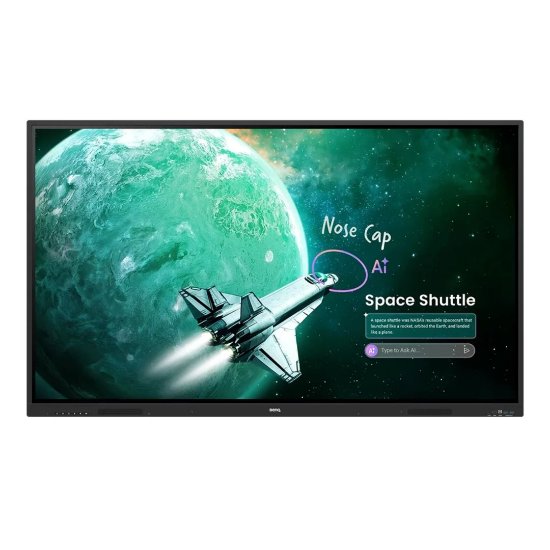 Interaktivni zaslon BENQ RE6505A, 65", 4k, 50 Points Touch, crni