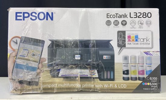 RABLJENI - Multifunkcijski printer EPSON EcoTank L3280, printer/scanner/copy, 5760 x 1440, WiFi, USB, crni
