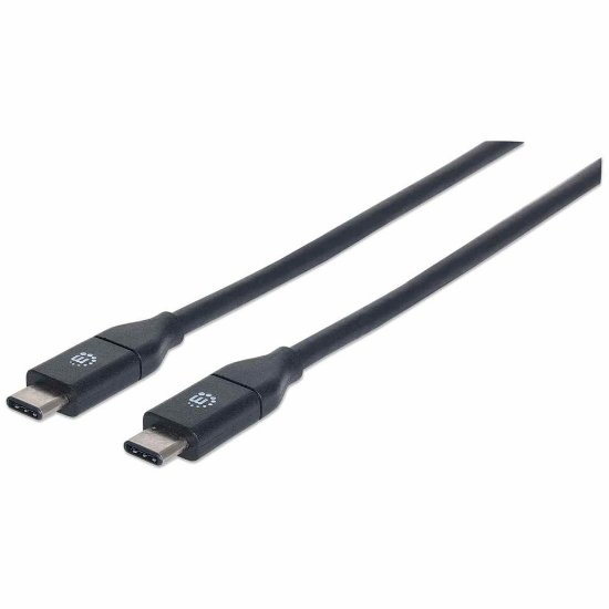 Kabel MANHATTAN, USB 3.2 Gen2, USB-C (M) na USB-C (M), 60W, 1.2 DP Alt Mode, 1.0m