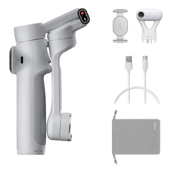 Gimbal stabilizator INSTA360 Flow2 AI Tracker Bundle, za snimanje smartphoneom, sivi