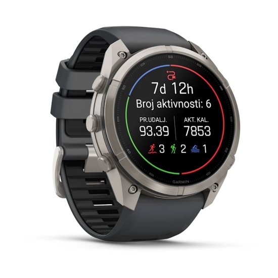 Pametni sat GARMIN Fenix 9 Pro inReach, 51mm, AMOLED, multisport, crni remen