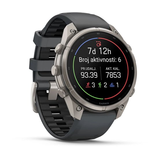 Pametni sat GARMIN Fenix 9 Pro inReach, 47mm, AMOLED, multisport, crni remen