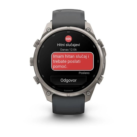 Pametni sat GARMIN Fenix 9 Pro inReach, 47mm, AMOLED, multisport, crni remen