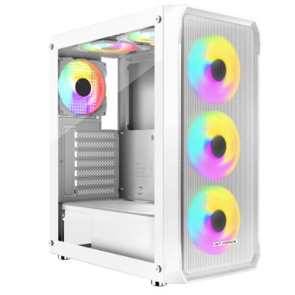 Kućište BIT FORCE SWAN ARGB-4, MIDI, ATX, RGB, bijelo, window, bez napajanja