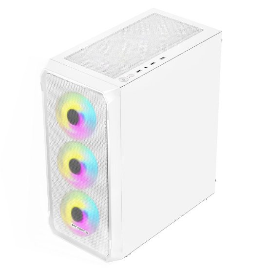 Kućište BIT FORCE SWAN ARGB-4, MIDI, ATX, RGB, bijelo, window, bez napajanja