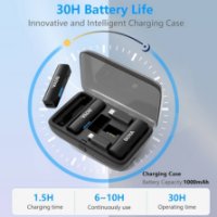 Mikrofon BOYA BOYALINK V2.0, 2 TX i 1 RX + Charging Case, crni