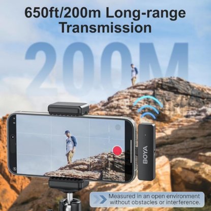 Mikrofon BOYA BY-V4D, 4 TX i 1 RX + Charging Case, crni