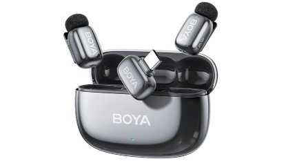 Mikrofon BOYA Mini 2-02, 2 TX i 1 RX + Charging Case, siva