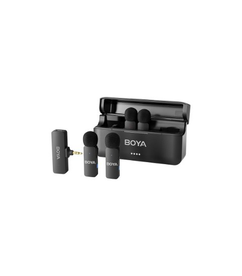 Mikrofon BOYA BY-V4, 4 TX i 1 RX + Charging Case, crni