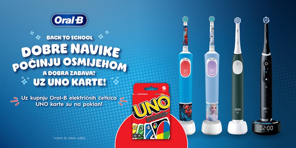 Prikažite detalje za Oral-B Back to School: Uz novu četkicu na poklon dobivate UNO karte!