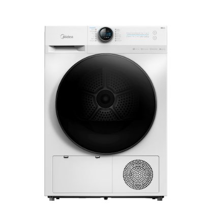 Sušilica rublja MIDEA MD200H90W/W-HR Lunar, s toplinskom pumpom, 9 kg, 14 programa, energetski razred E, bijela