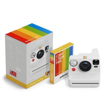 POLAROID instant fotoaparat Originals Now+, Gen.3, bijeli + Color film za I-Type