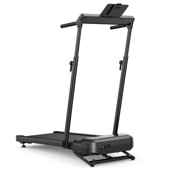 Traka za traka za hodanje i trčanje UREVO, FoldiMix 5L, 2-u-1, max brzina 13,4, duljina trake 120 cm, 120 kg, crna
