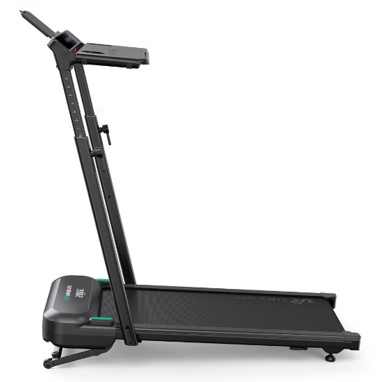Traka za traka za hodanje i trčanje UREVO, FoldiMix 5L, 2-u-1, max brzina 13,4, duljina trake 120 cm, 120 kg, crna