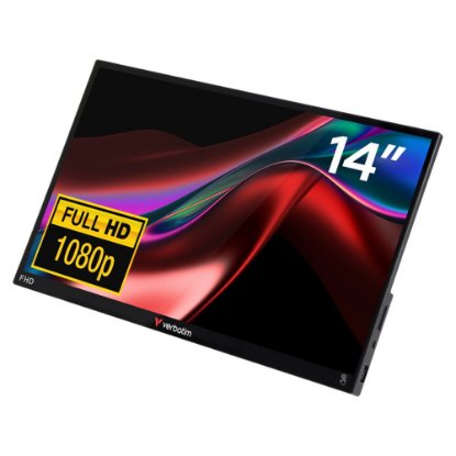 Prijenosni monitor 14" VERBATIM PMT-14, FHD, IPS, 60Hz, 10ms, zvučnika, crni