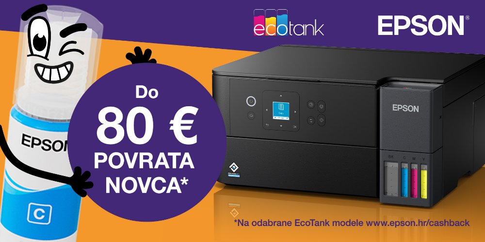 Prikažite detalje za EPSON Cashback – Povrat novca do 80 €!