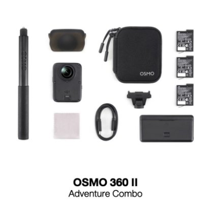 Sportska kamera DJI Osmo 360 II Adventure Combo, crna