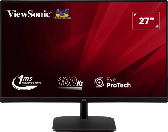Monitor 27" VIEWSONIC VA2732-H-2, FHD, IPS, 100Hz, 1ms, 250 cd/m2, crni