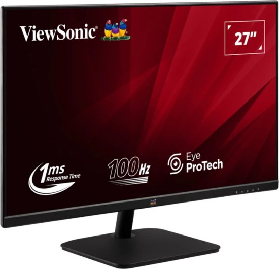 Monitor 27" VIEWSONIC VA2732-H-2, FHD, IPS, 100Hz, 1ms, 250 cd/m2, crni