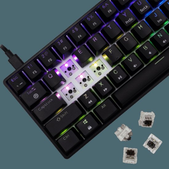 Tipkovnica WHITE SHARK GK-004132 Shinobi-2, RGB, mehanička, smeđi switch, HR, crna