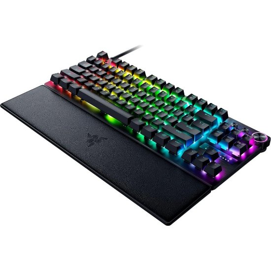 Tipkovnica RAZER Huntsman V3 Pro Tenkeyless 8KHz, Analog Optical Switch Gen 2, RGB, UK Layout, USB, crna