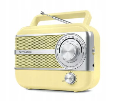 Radio prijemnik MUSE M-056 SC, ugrađeni zvučnik, žuti, vintage dizajn