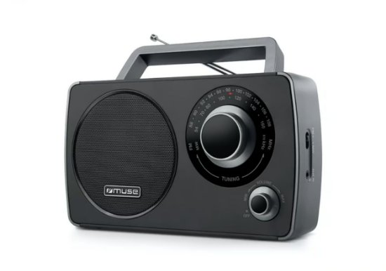 Prijenosni radio MUSE M-075 R, FM/MW prijemnik, AUX in, napajanje mreža i baterije, crni