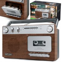 Radio kasetofon MUSE M-152 WS, Analog FM i MW (AM), kasetofon s funkcijom snimanja, napajanje baterija/AC, smeđe/drvo