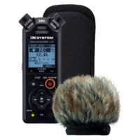 Digitalni diktafon OLYMPUS LS-P5, 16 GB interne memorije, FLAC/PCM (WAV)/MP3,+, crni, Wind Protection Kit