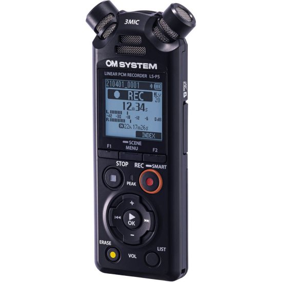Digitalni diktafon OLYMPUS LS-P5, 16GB, PCM Linear, 20-20000 Hz, crni