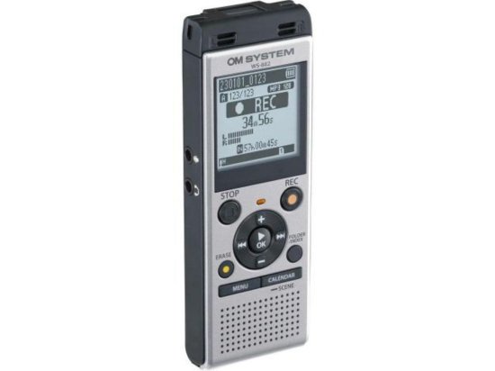 Digitalni diktafon OLYMPUS WS-882, 4 GB, srebrni, ME-52 mikrofon (unidirekcijski), sivi