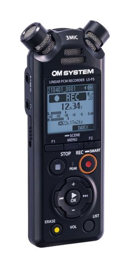 Digitalni diktafon OLYMPUS LS-P5, 16 GB interne memorije, FLAC/PCM (WAV)/MP3,+, crni, Videographer Kit