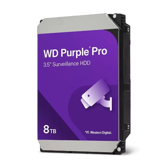 Tvrdi disk 8TB WESTERN DIGITAL Purple Pro, WD8002PURP, SATA3, 256MB cache, 7200 okr./min., Surveillance, 3.5", za desktop