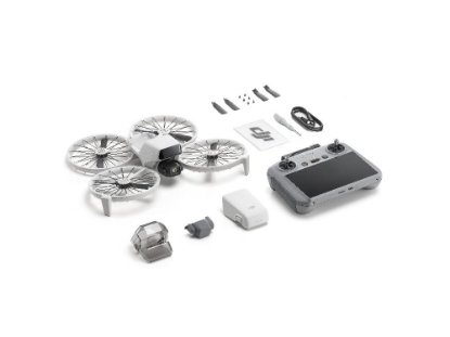 Dron DJI Flip (DJI RC 2), 4K UHD kamera, 3-axis gimbal, vrijeme leta do 31min, upravljanje daljinskim upravljačem, sivi