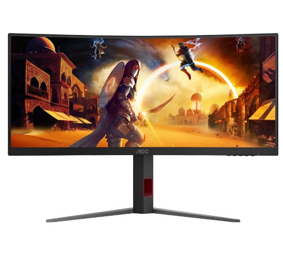 Gaming monitor 34" AOC CU34G4, UWQHD, VA, 180Hz, 1ms, 300cd/m2, FreeSync, zakrivljeni, crni