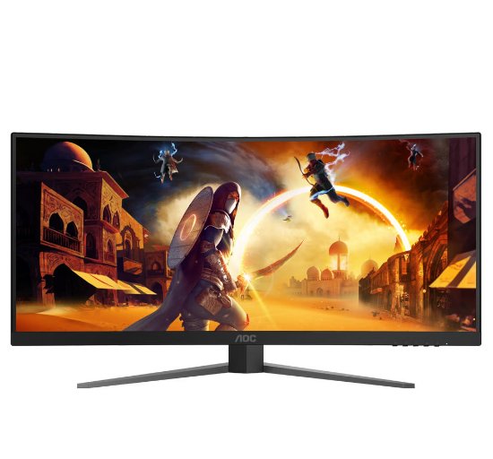 Gaming monitor 34" AOC CU34G4, UWQHD, VA, 180Hz, 1ms, 300cd/m2, FreeSync, zakrivljeni, crni