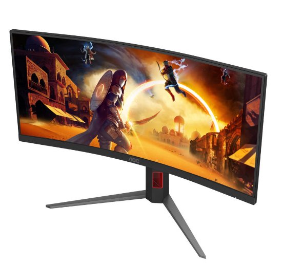 Gaming monitor 34" AOC CU34G4, UWQHD, VA, 180Hz, 1ms, 300cd/m2, FreeSync, zakrivljeni, crni