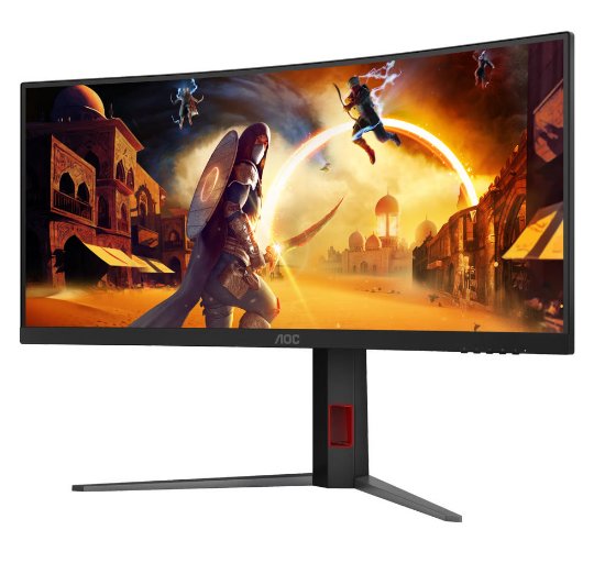 Gaming monitor 34" AOC CU34G4, UWQHD, VA, 180Hz, 1ms, 300cd/m2, FreeSync, zakrivljeni, crni