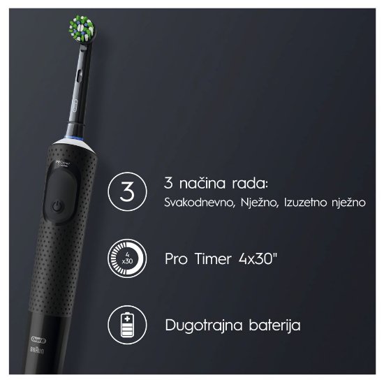 Električna četkica za zube ORAL-B Vitality Pro, crna