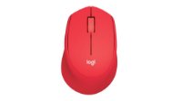 Miš LOGITECH M330 Silent Plus, optički, 1000dpi, bežični, crveni, USB